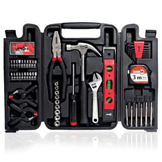Kit Jogo Ferramentas com 131 Peças Semiprofissional Com Maleta