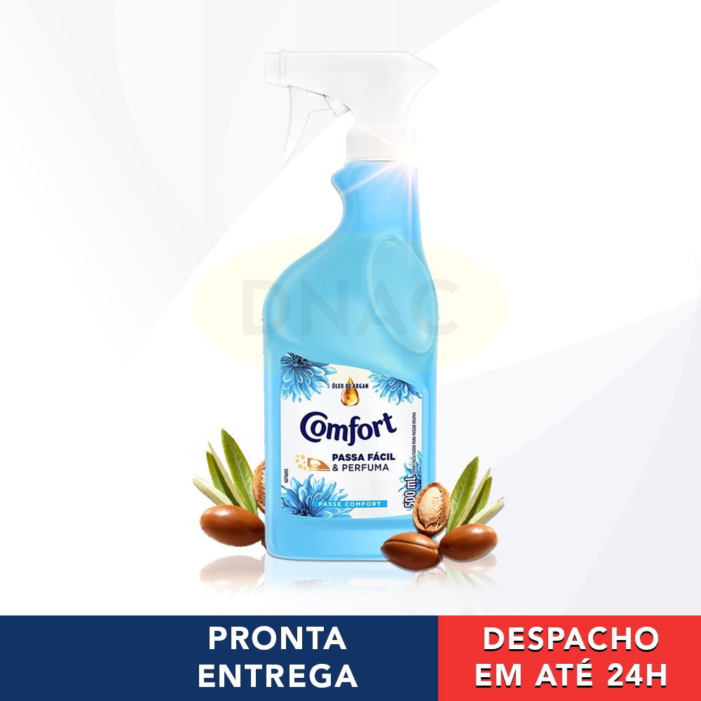 Passa Fácil Comfort Com Gatilho Perfuma E Desamassa Roupas 500ml ...