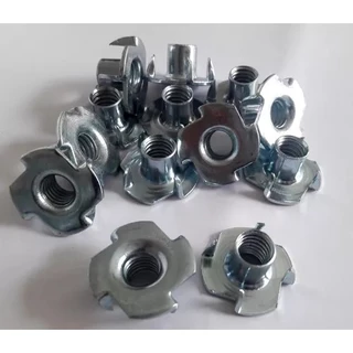 Porca Garra 1/4 Zincada - PACOTE COM 20 PEÇAS