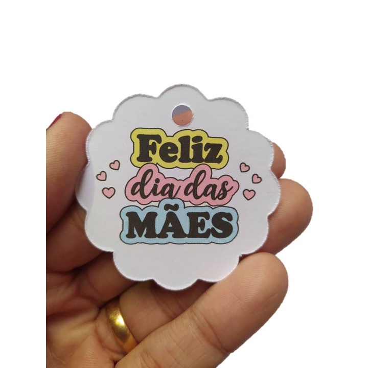 100 TAG FELIZ DIA DAS MÃES ETIQUETA LEMBRANCINHA em Oferta na Shopee