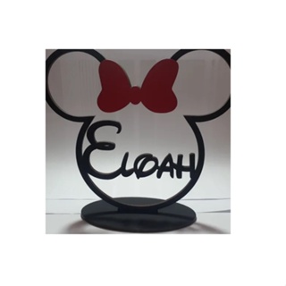 18 centro de mesa minnie ou mickey com laço vermelho ou rosa