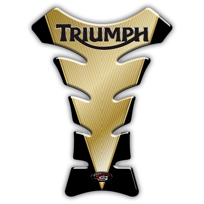 3D Mini Rubber Motorcycle Tank Pad For Triumph Motorcycles – Black, Unbranded