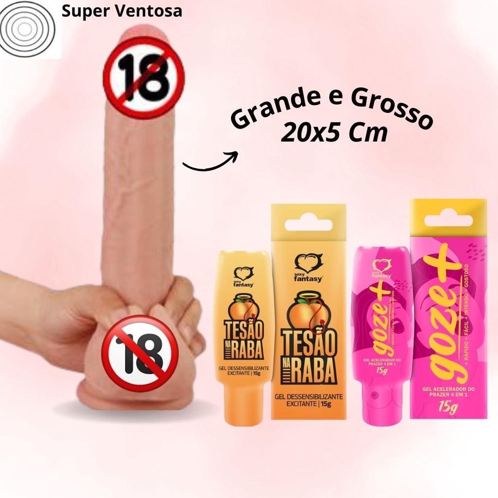 Kit Consolo Grande Grosso Lubrificante Goze + Gel Anal Sexshop - Escorrega  o Preço