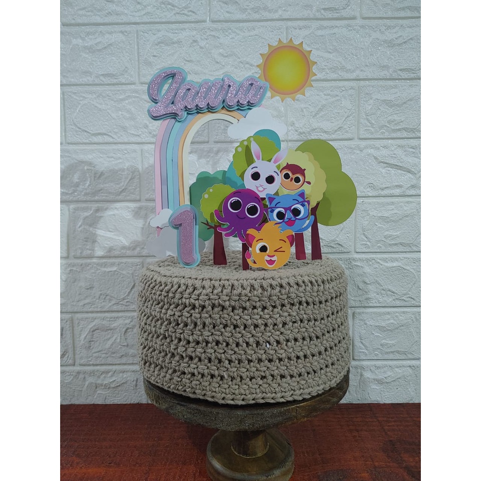 Topper Topo de Bolo Infantil Bolofofos Personalizado | Shopee Brasil