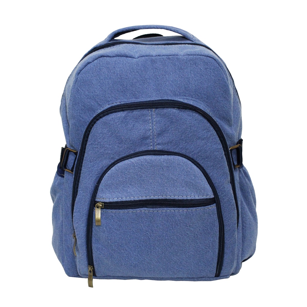 Mochila Jeans Escolar Grande Resistente Masculina Feminina