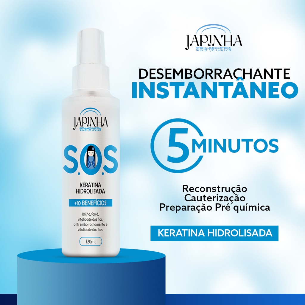 S.O.S Japinha Queratina Liquida Reconstrução Cauterização