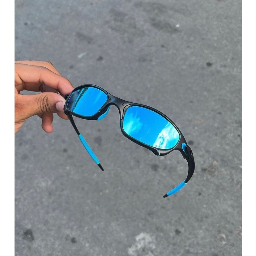 Óculos de Sol Juliet Carbon Lente Azul Ice Thug