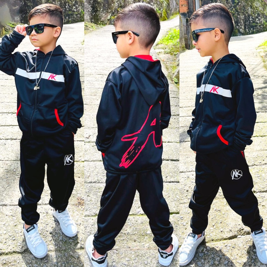 Conjunto de store moletom infantil masculino