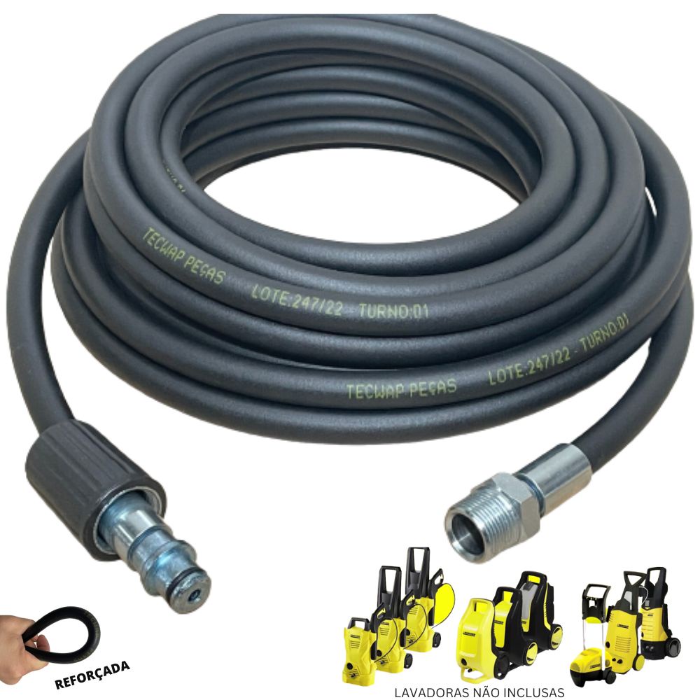 10 Metros de Mangueira Prolongador Extensao Lavadora Karcher K2 K3 K4 K5