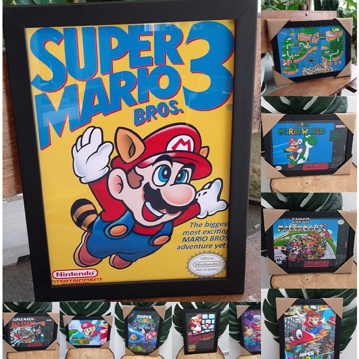 Poster Quadro P/ Quarto Gamer Geek Game Room Super Mario