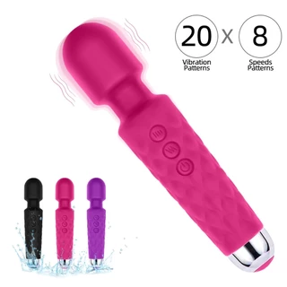 Vibrador Massageador corporal Clitoriano Varinha Mágica Silicone Textura Estimulado - Recarregável ZDB-08 em Oferta na Shopee