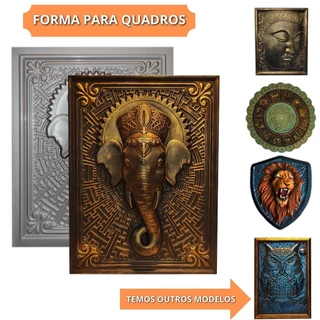 Forma Para Fabricar Quadro Decorativo Tromba Elefante Gesso