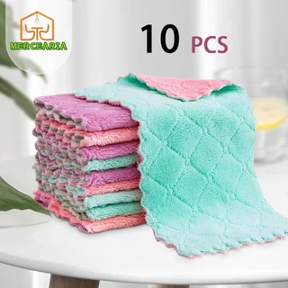 10 pcs Pano absorvente de microfibra para mesa de cozinha, pano de limpeza