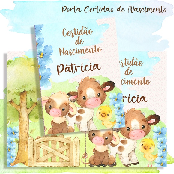 Porta Certidão de Nascimento Personalizado | Shopee Brasil