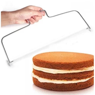 Cortador Fatiador e Nivelador De Bolos Com Fio Duplo Ajustável em Aço Inox