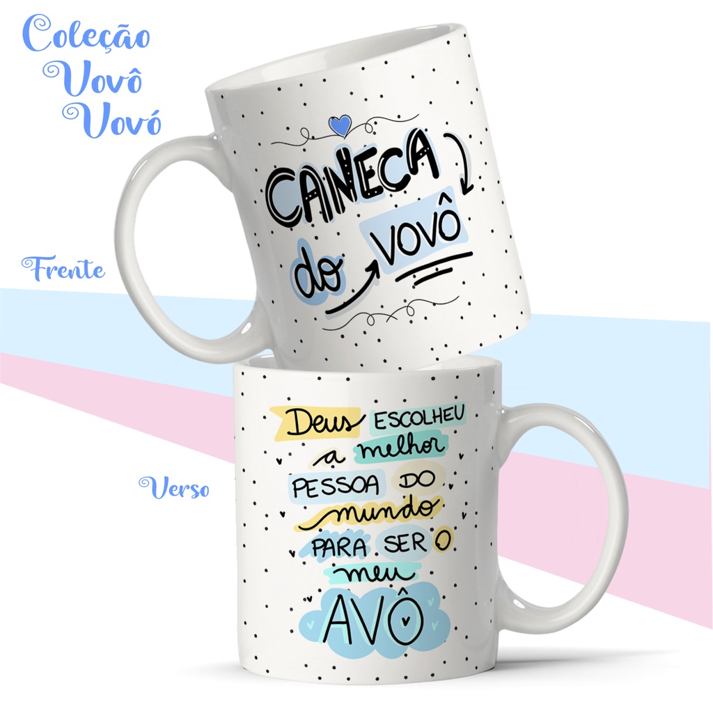 Caneca do Vovô Personalizada para Presente Vô Lembrancinha Avô Avós