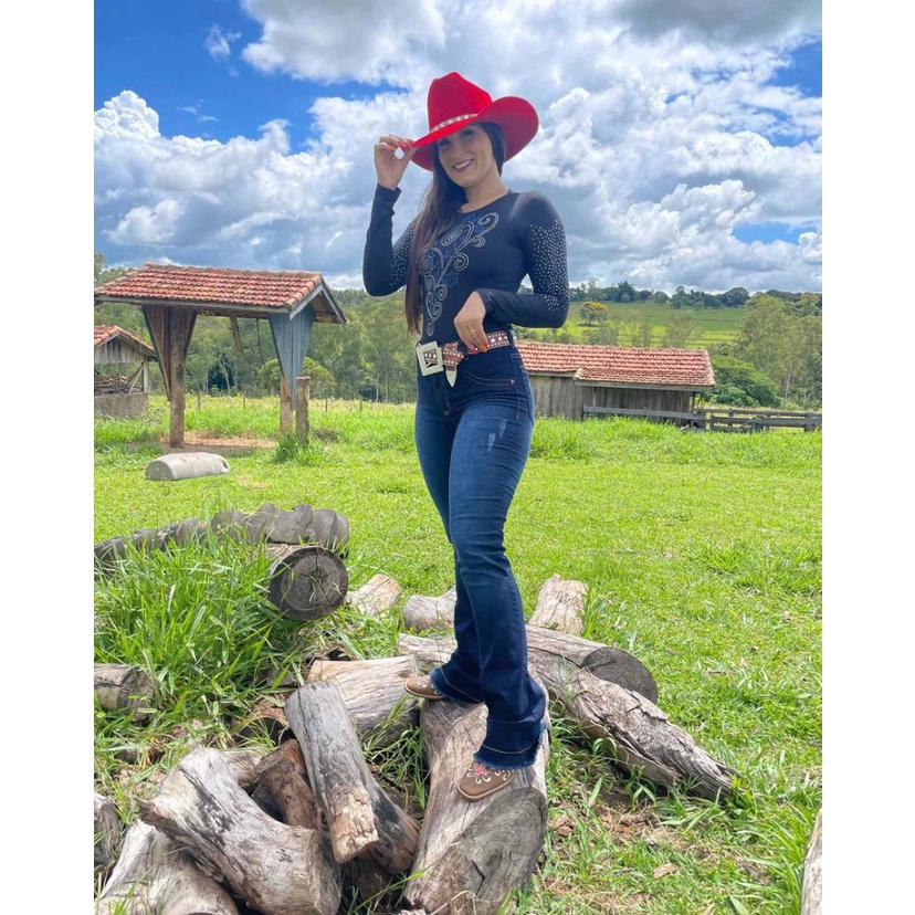 Calcas Femininas Moda Country Basica Flare Basica***- | Shopee Brasil