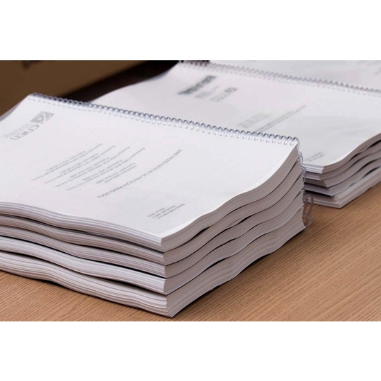 Apostila Caderno 400 Folhas Páginas em Branco Sem Impressão Encadernação Grátis