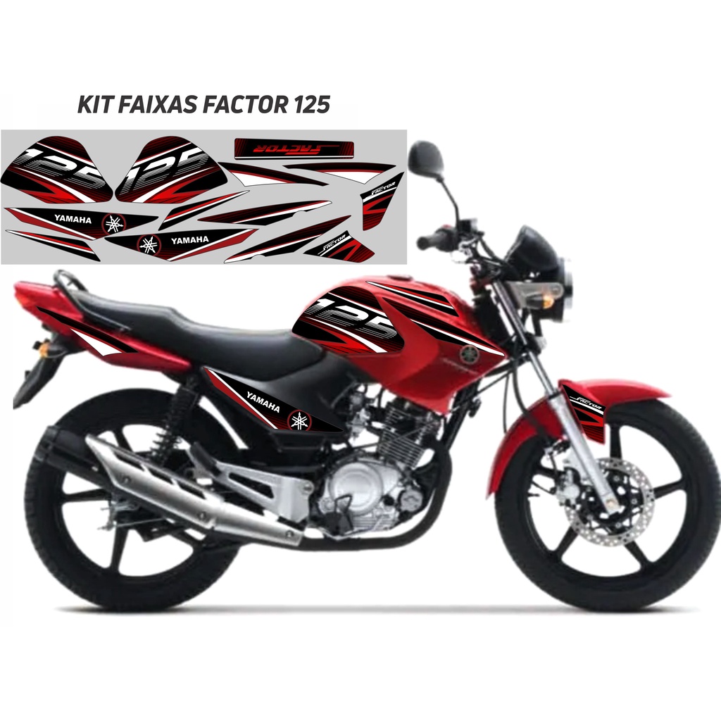 KIT FAIXAS ADESIVAS FACTOR 125 | Shopee Brasil