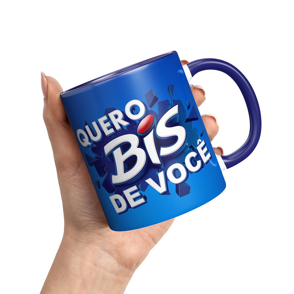 Caneca Personalizada Dia dos Namorados Páscoa Chocolate Quero Bis de Você