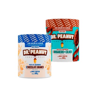 Kit 2X pasta de amendoim - dr peanut - 1KG-CHOCOLATE branco