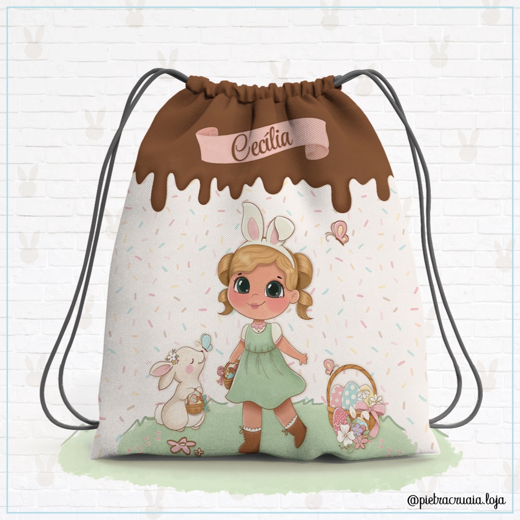 Sacola Mochila Saco Patchwork Garrafa Plástico 450Ml Mochila