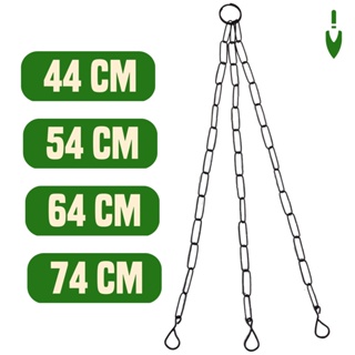 Corrente Tripla 44 54 64 74cm pendurar Vasos Plantas Aço