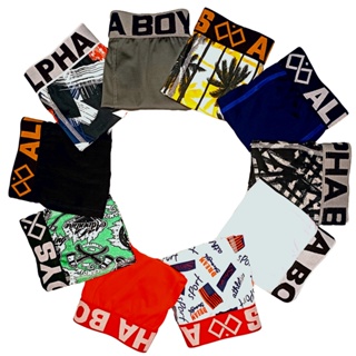 Kit 5 Cuecas Box de Microfibra Alpha Boys Original Roupas Masculinas Atacado