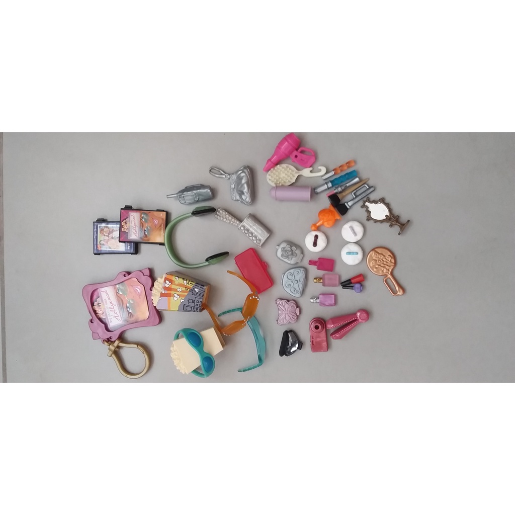 Kawaii Miniature Kits de Bonecas para Barbie, Acessórios Bonecas, 10  Roupas, Vestido de Noiva, Jogo Infantil DIY, 56 Itens por Lote, 46