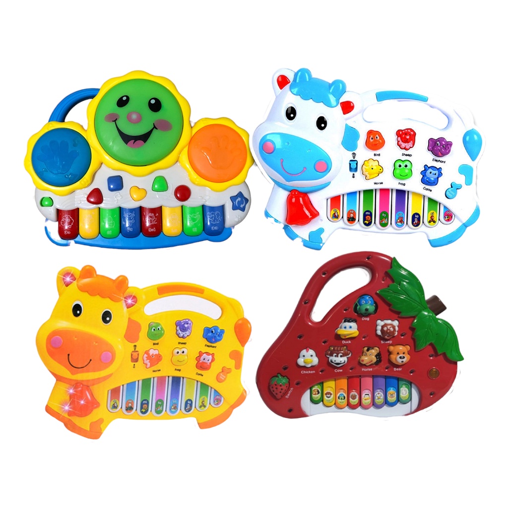 Teclado Piano Musical Bebê Brinquedo Infantil Som Girafa – Atalante