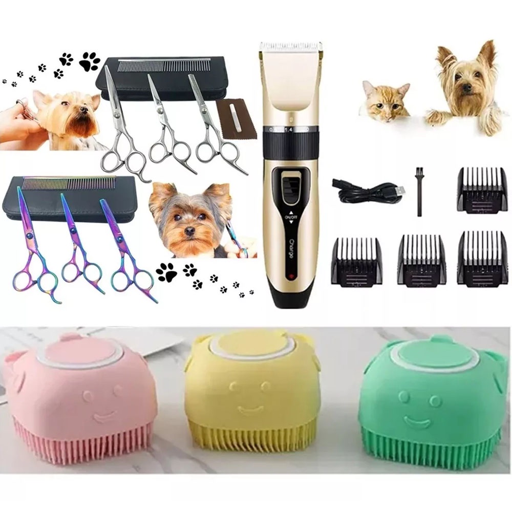 Pet Shop Kit Elásticos Acessórios Laços Para Banho E Tosa
