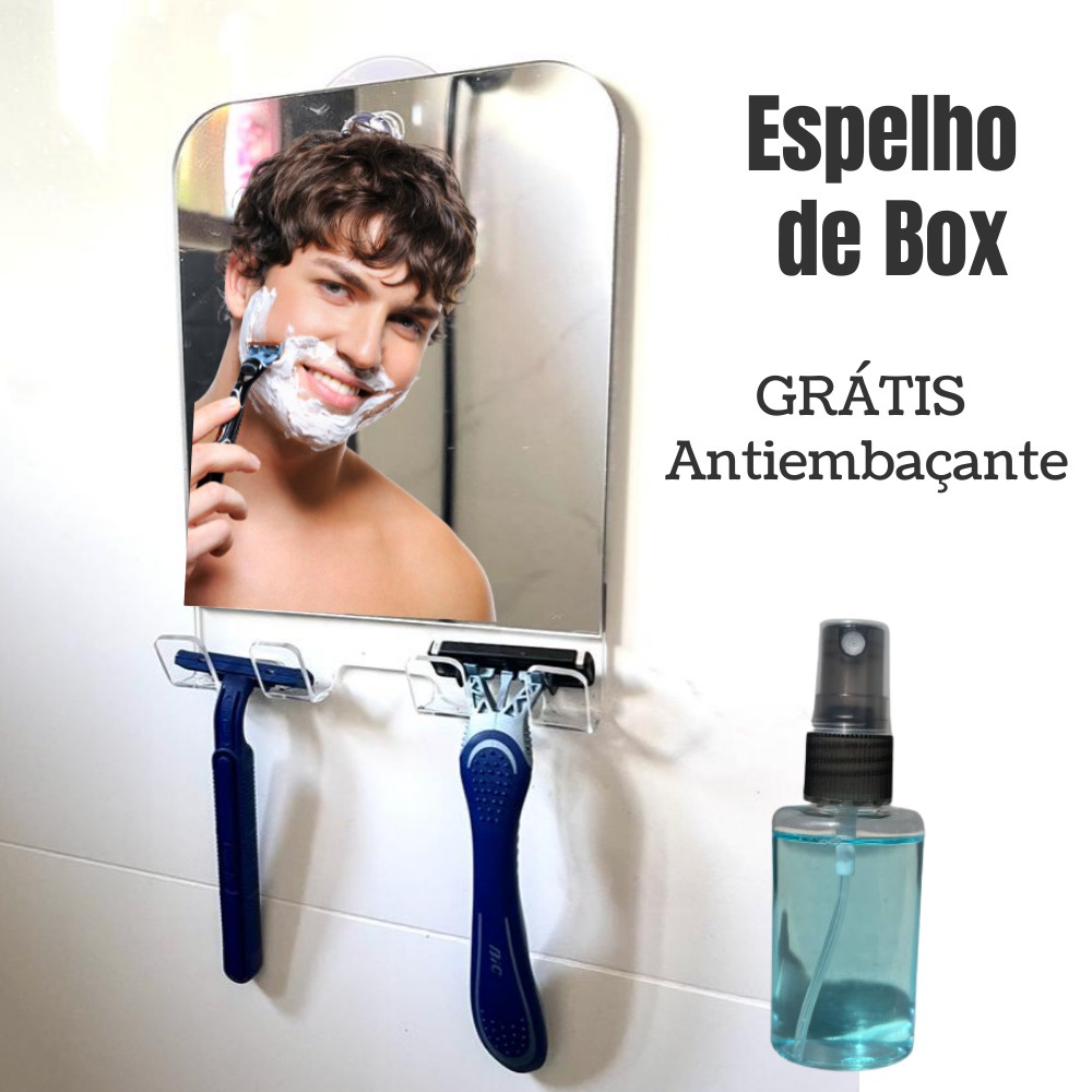 Espelho Com Ventosa 22cm Barba De Baixo Do Chuveiro Box Shopee Brasil 9123