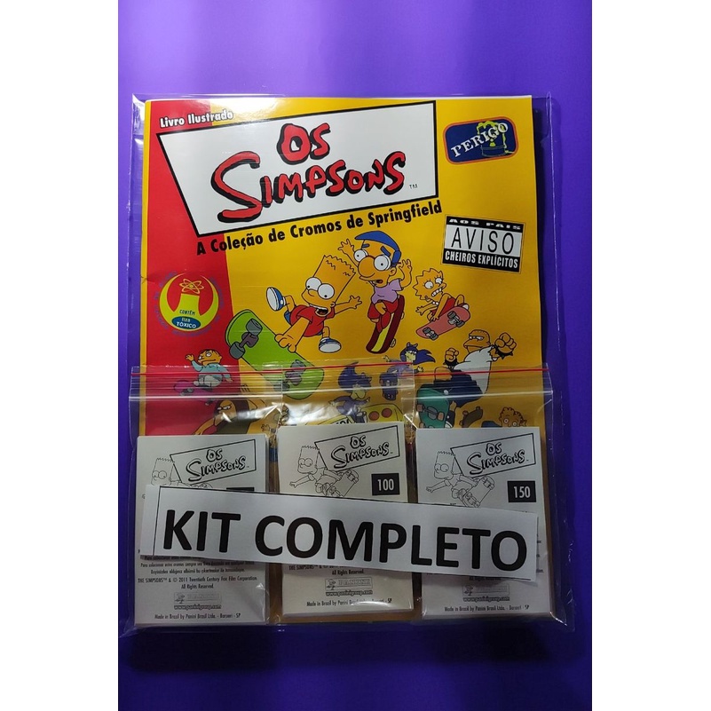 album de figurinhas os simpsons - a coleção de cromos de springfield ...