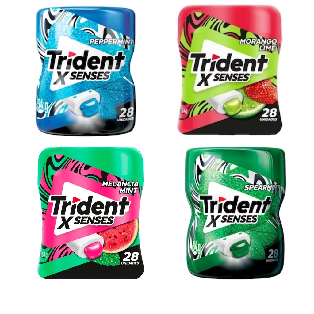 Chicle Sem Açúcar Trident X Senses 54g Pote Diversos Sabores Shopee Brasil