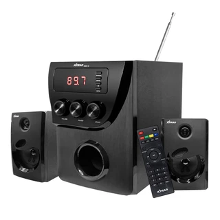 Xtrad Caixa de Som PC Micro System 2.1 Bluetooth para TV Computador Subwoofer 20w rms Mp3 Fm Bivolt XDG-13