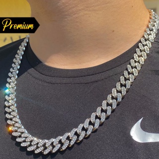 [PREMIUM] Corrente Cravejada Masculina Ice Cuban + Caixinha (Não enferruja e não preteja)