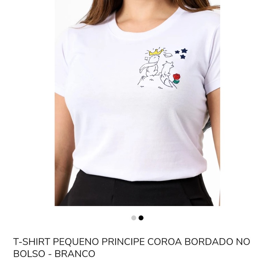 T-Shirt Feminina Ilustrada Príncipe e Luneta
