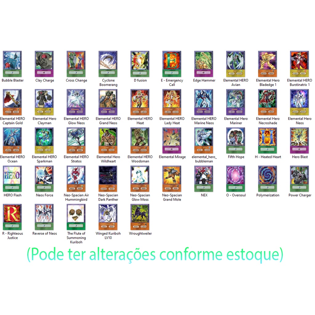 Jaden Yuki Neo Spacian Deck Yugiog GXVersão Anime - Escorrega o Preço