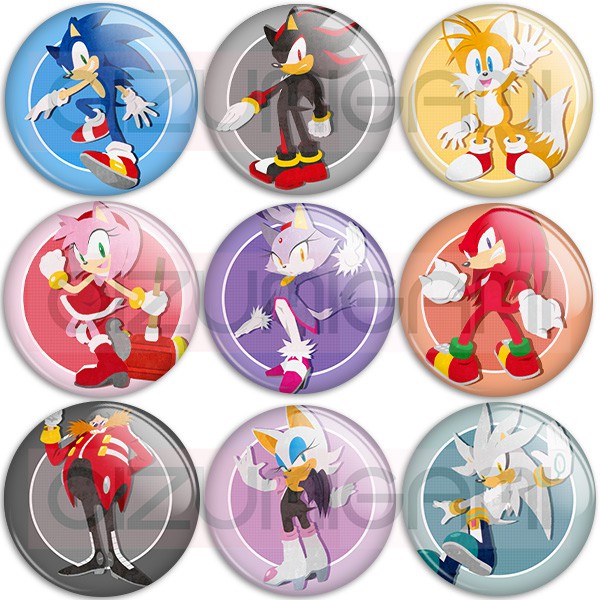 Botons - Bottons - Buttons - Sonic - Tam: 4,5cm | Shopee Brasil