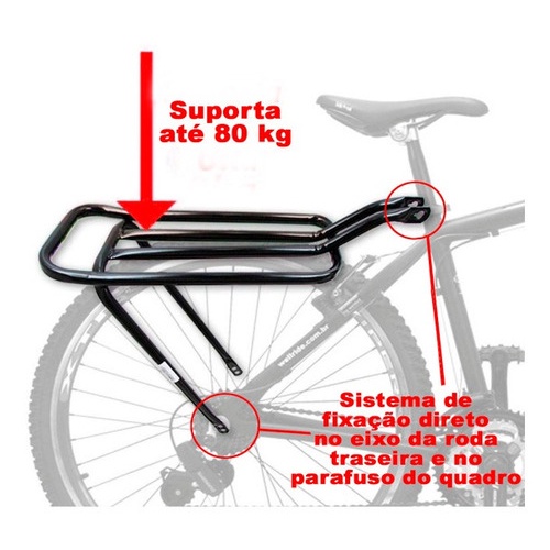 Garupa/Bagageiro LBS Bikes Para Aro 29 27 e 26