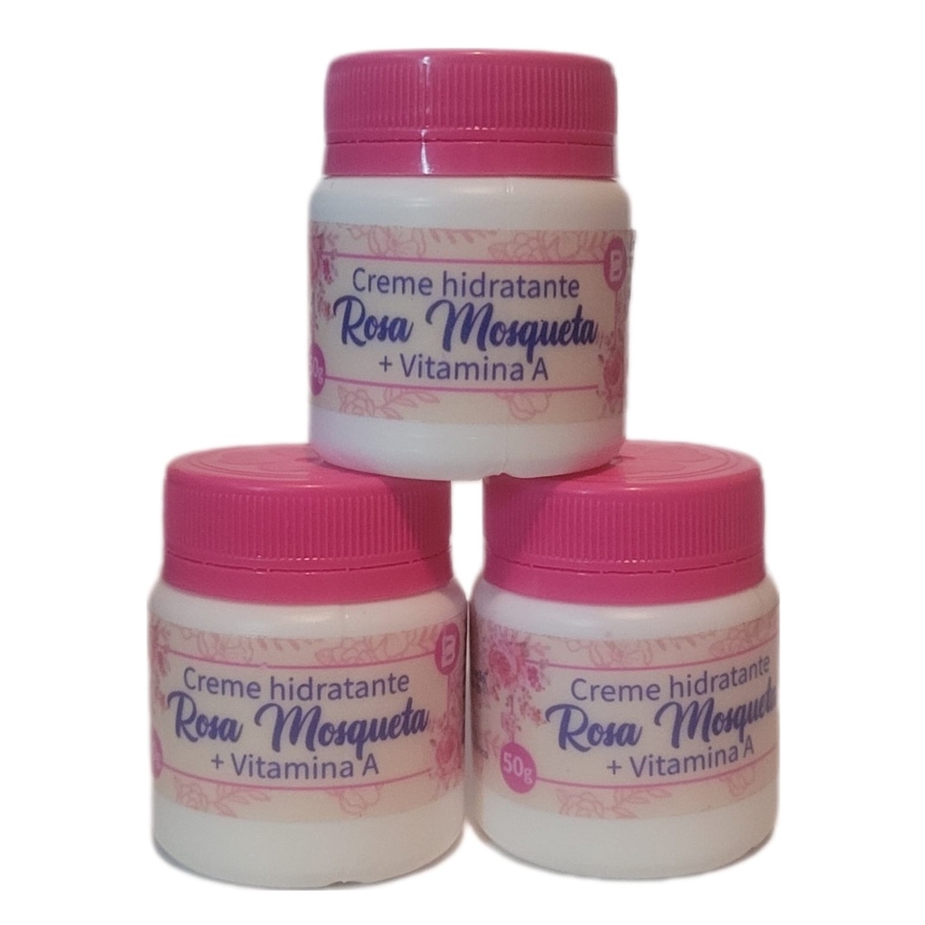 Creme Rosa Mosqueta 3 UNIDADES Hidratante para Pele Ressecadas | Shopee ...