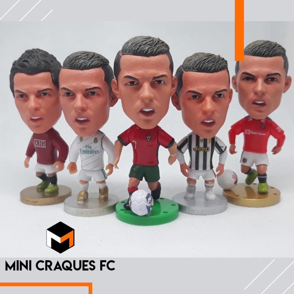 Combo Cristiano Ronaldo - 5 Bonecos em Miniatura ( Portugal, Real