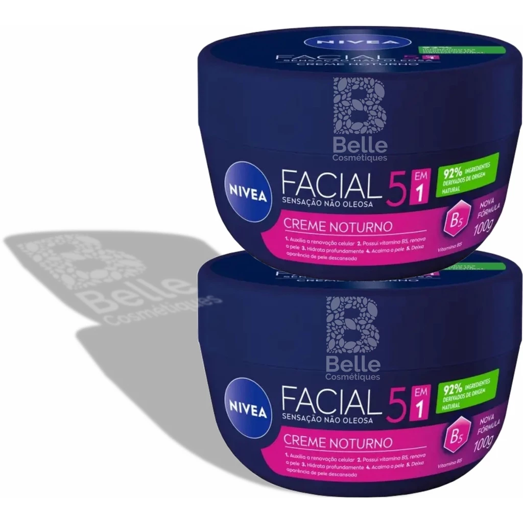 Creme Facial Nivea Noturno - 2 unidade 100g cada