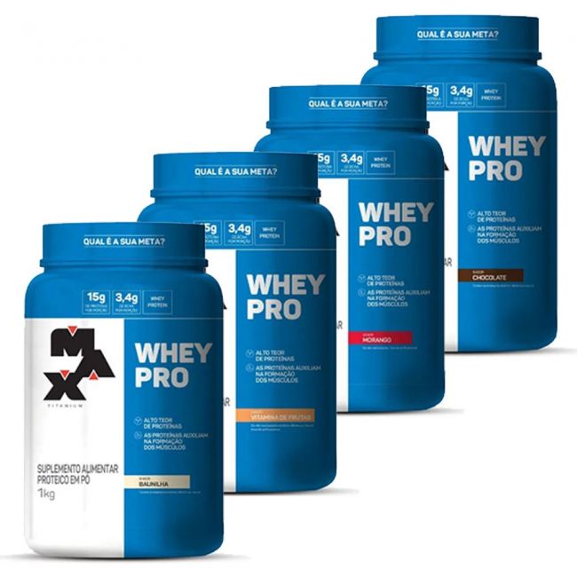 Whey Pro – 1kg – Whey Protein Concentrado Max Titanium