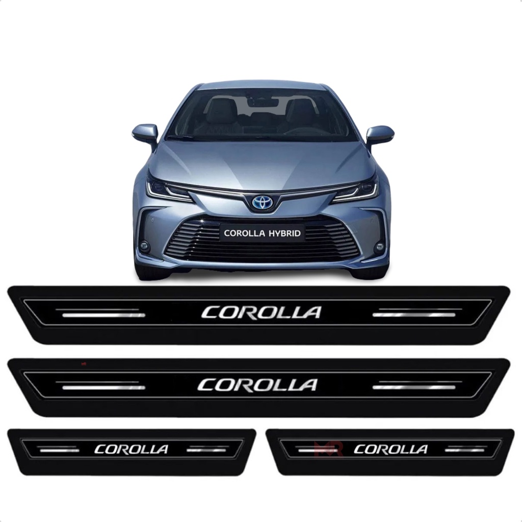 Jogo Soleira Platinum Novo Toyota Corolla 2020 Altis Hybrid