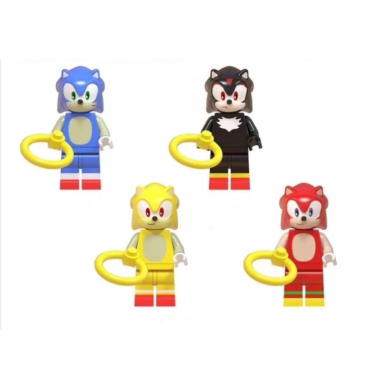 Blocos De Montar Sonic Kit Estilo Lego 4 Bonecos