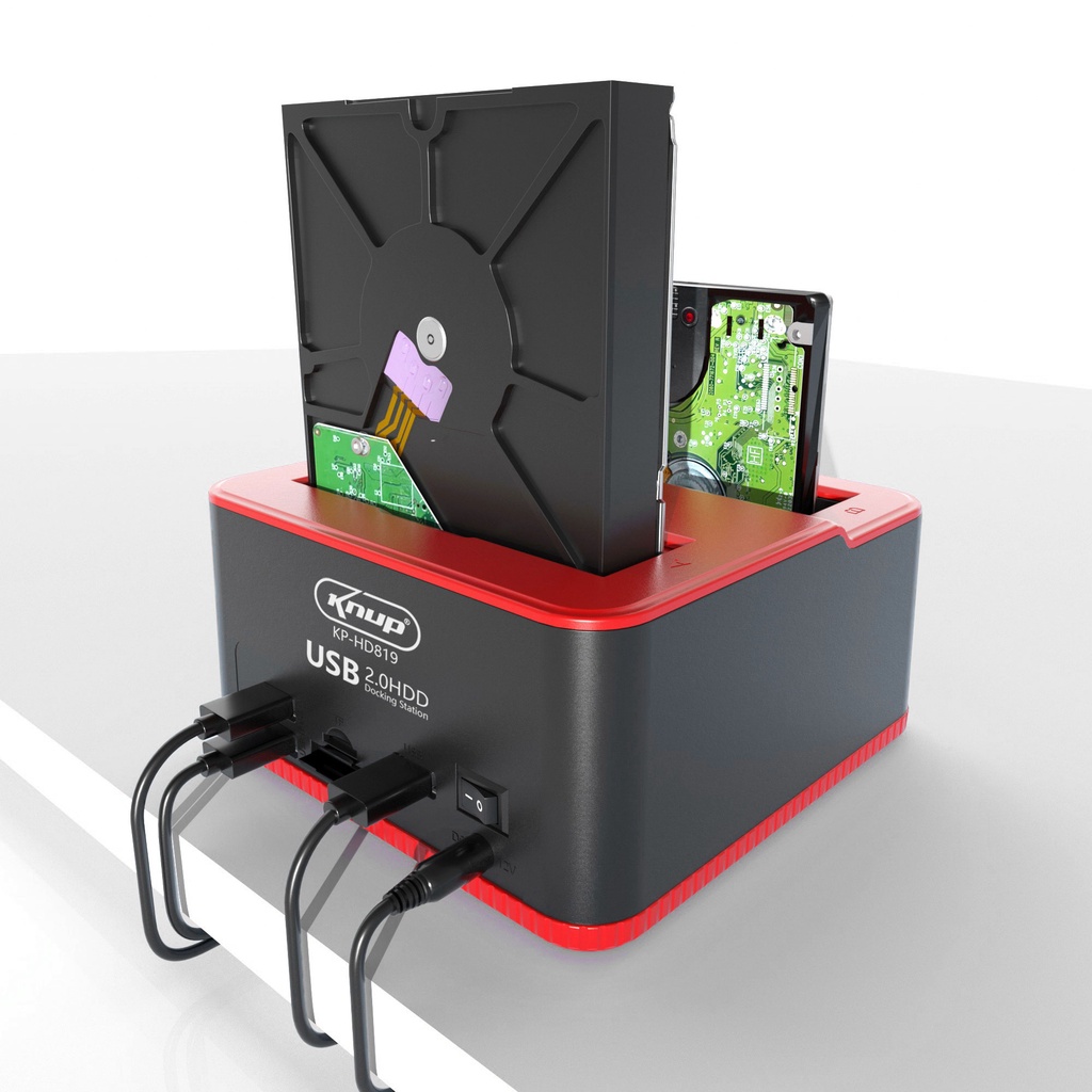 Case Dock Station Knup Hd Sata 2,5/3,5 Sd Pendrives Usb 2.0