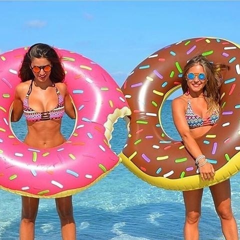 Boia Inflável Donut's Rosquinha Adulto e Infantil 60/70/80/90/120 cm