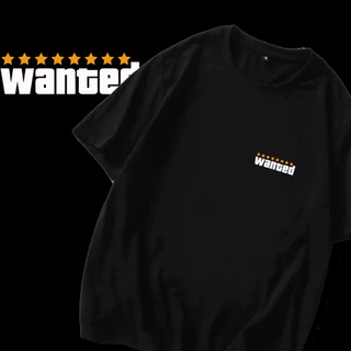 Blusa Masculina Wanted Procurado Game Camiseta preta de algodão