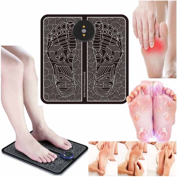 Aparelho Massageador Elétrico Recarregável Portátil p/Dor muscular pescoço  pernas coluna lombar sem fio usb fisioterapia tens relaxamento corporal